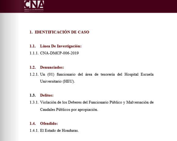 Delito de malversación de caudales públicos por la acción de apropiación por funcionario del área de tesorería del Hospital Escuela Universitario (HEU)